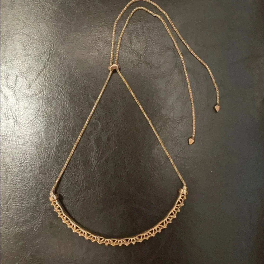 Kendra Scott rose gold Lucy bar necklace